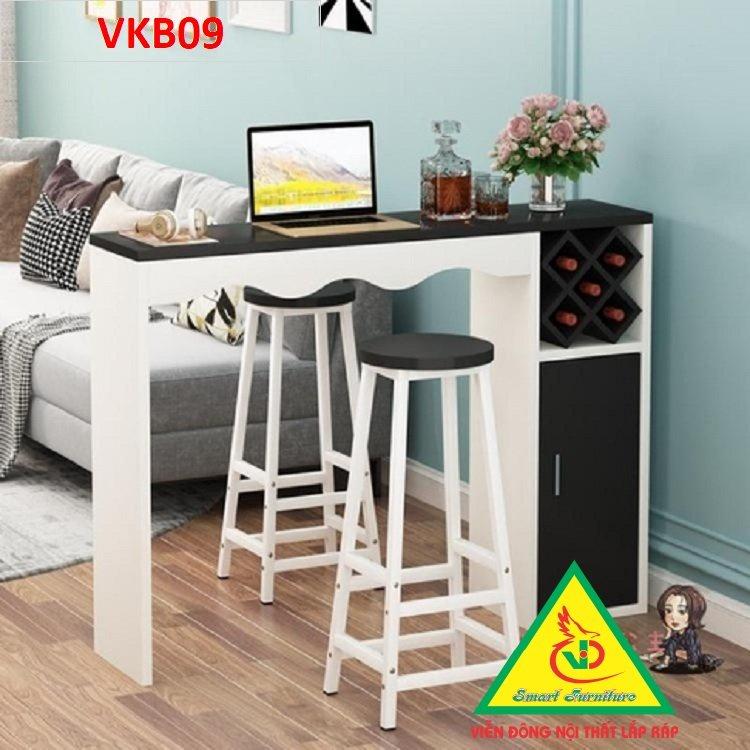 Quầy bar mini kết hợp tủ rượu VKB09 - Nội thất lắp ráp Viendong Adv