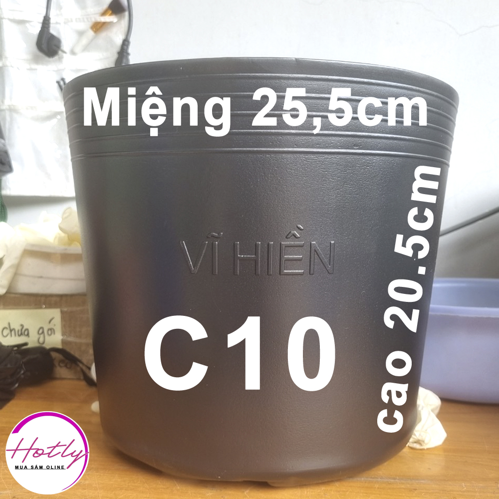 50 Chậu C10 25.5x20.5cm nhựa PE dẻo trồng cây bền từ 5 đến 10 năm-77105