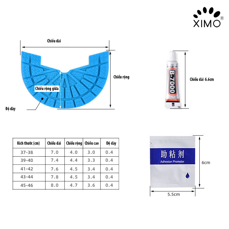 Miếng Dán Đế Bảo Vệ Giày Chống Trượt, Chống Mài Mòn Cao Cấp MDG02