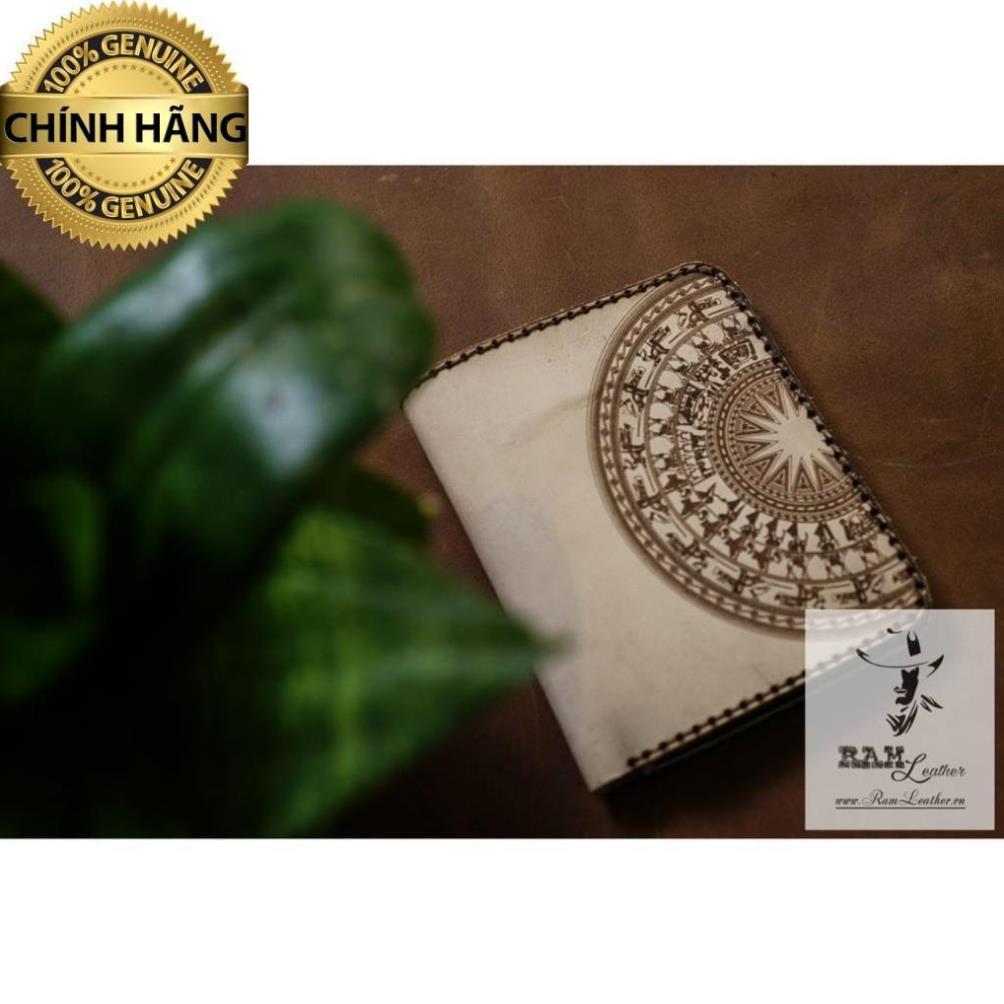 VÍ ĐỨNG TRỐNG ĐỒNG DA BÒ THẬT  - HÀNG CHÍNH HÃNG