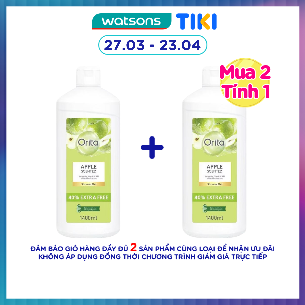 Gel Tắm Orita Apple Scented Shower Gel 1400ml