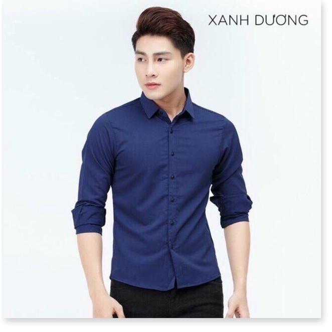 Áo sơ mi trơn dài tay cực phong cách đậm chất nam giới KHANH AN