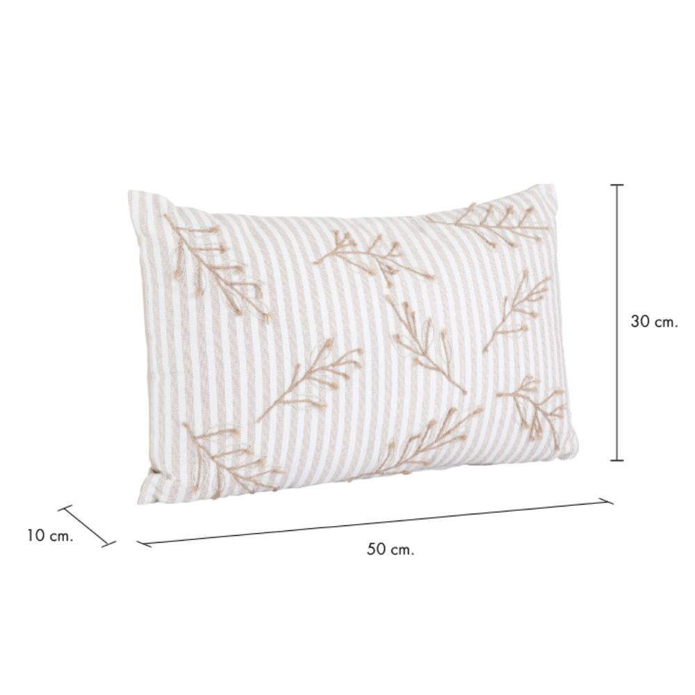 Gối Tựa SIMPLY-FLORY 30x50x10 cm, chất liệu vải cotton, màu kem | Index Living Mall - Phân phối độc quyền tại Việt Nam