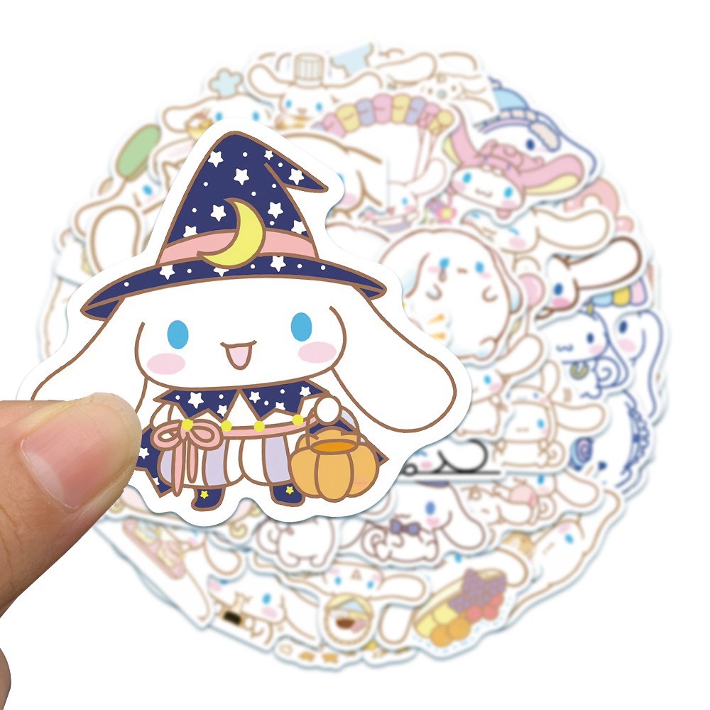 Set 50 Sticker Trang Trí Hình Chú Chó Cinnamon Đáng Yêu