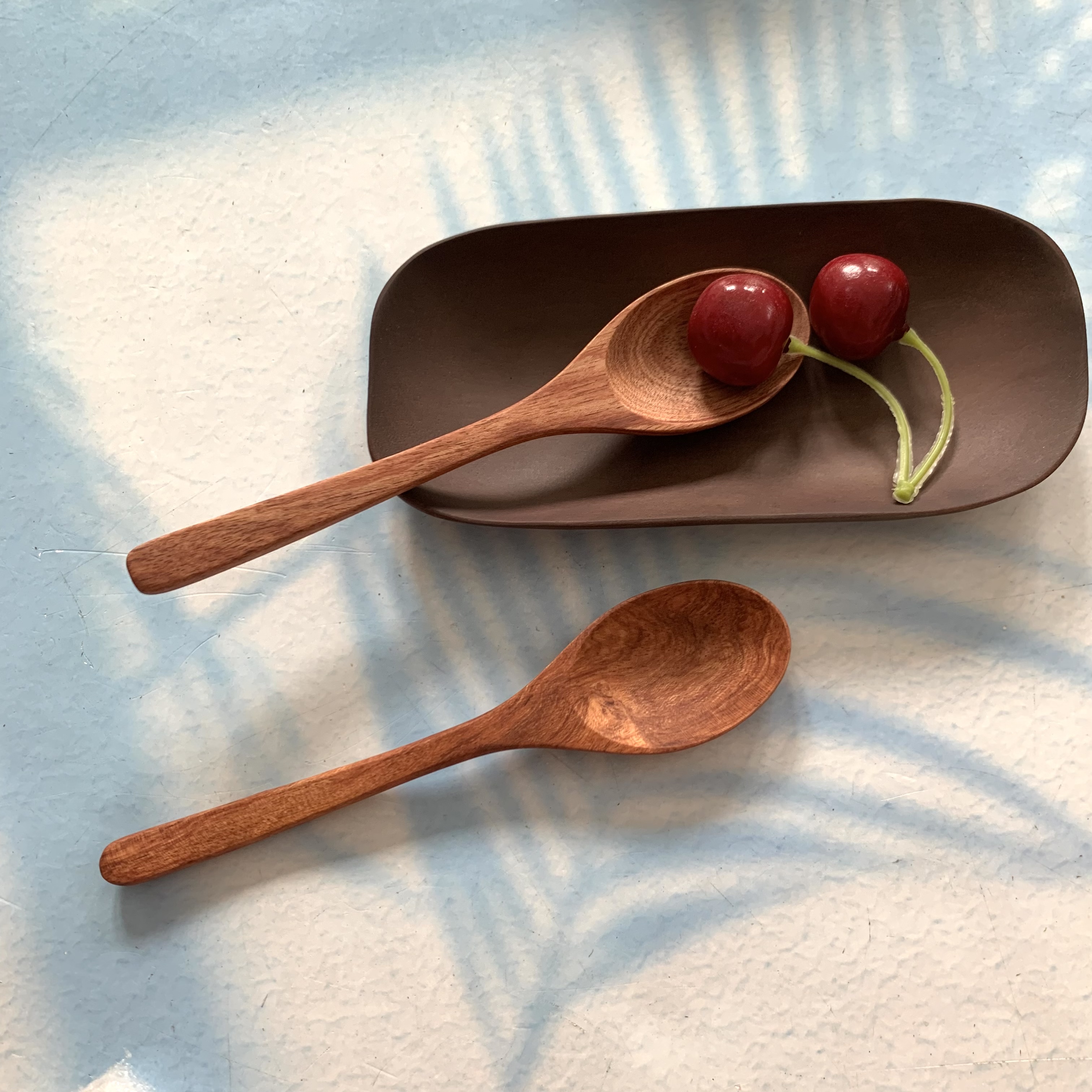 Thìa gỗ gõ Ăn Cơm, Ăn Chè, Gỗ Gõ Đỏ Tự Nhiên 15.5x3cm