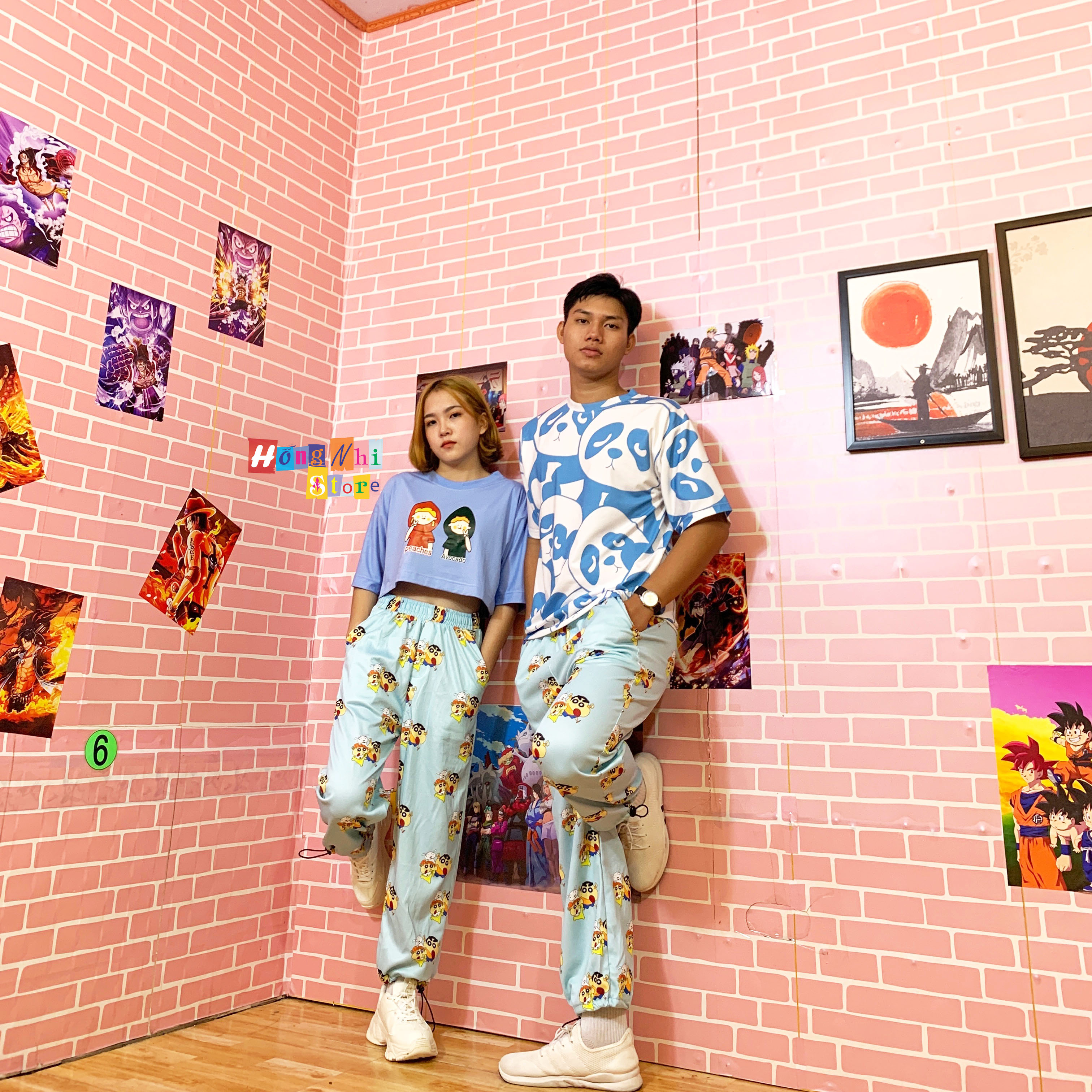 Quần Hoạt Hình Dài Dây Rút Lai Cartoon Pant Oversize Ulzzang Unisex - MM