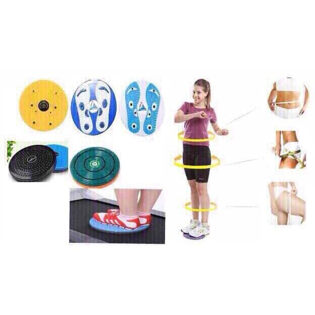 Đĩa xoay eo tập thể dục 360 độ bàn xoay tập cơ bụng cho eo thon tại nhà và phòng gym có hạt massage bàn chân - Tươi shop