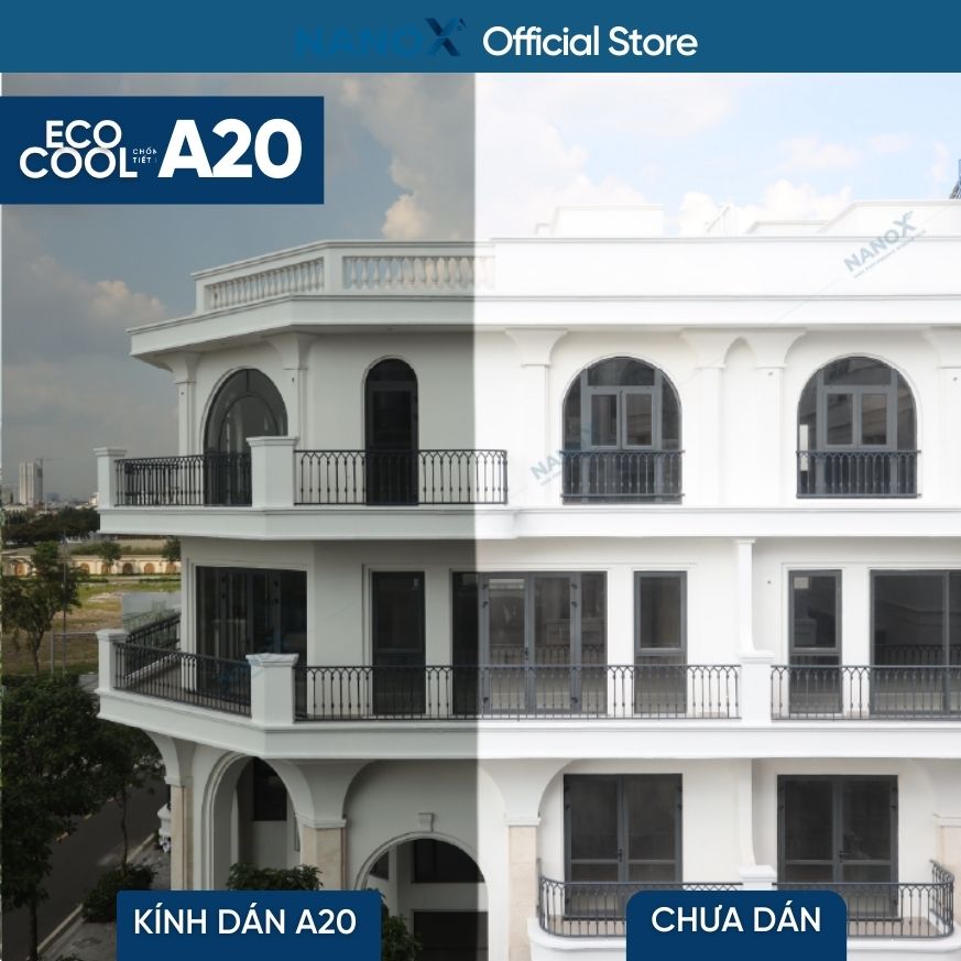 Phim cách nhiệt kính nhà NanoX A20 chống nắng nóng cho nhà ở &amp; văn phòng