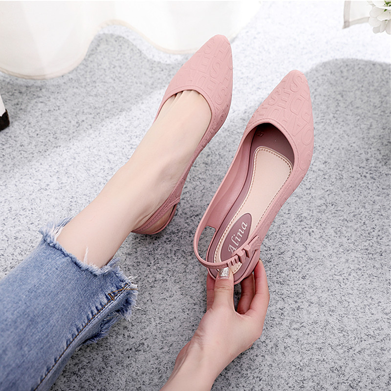 Sandal nữ đi mưa Alina cao 3.5p thời trang mới nhất V289