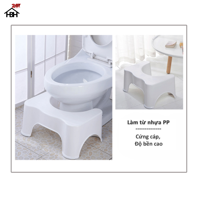 Ghế Nhựa Kê Chân Toilet , Bồn Cầu Khi Đi Vệ Sinh chống táo bón  00275