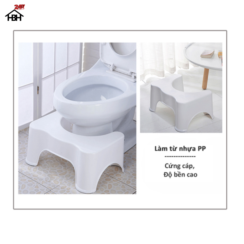 Ghế Nhựa Kê Chân Toilet , Bồn Cầu Khi Đi Vệ Sinh chống táo bón 00275