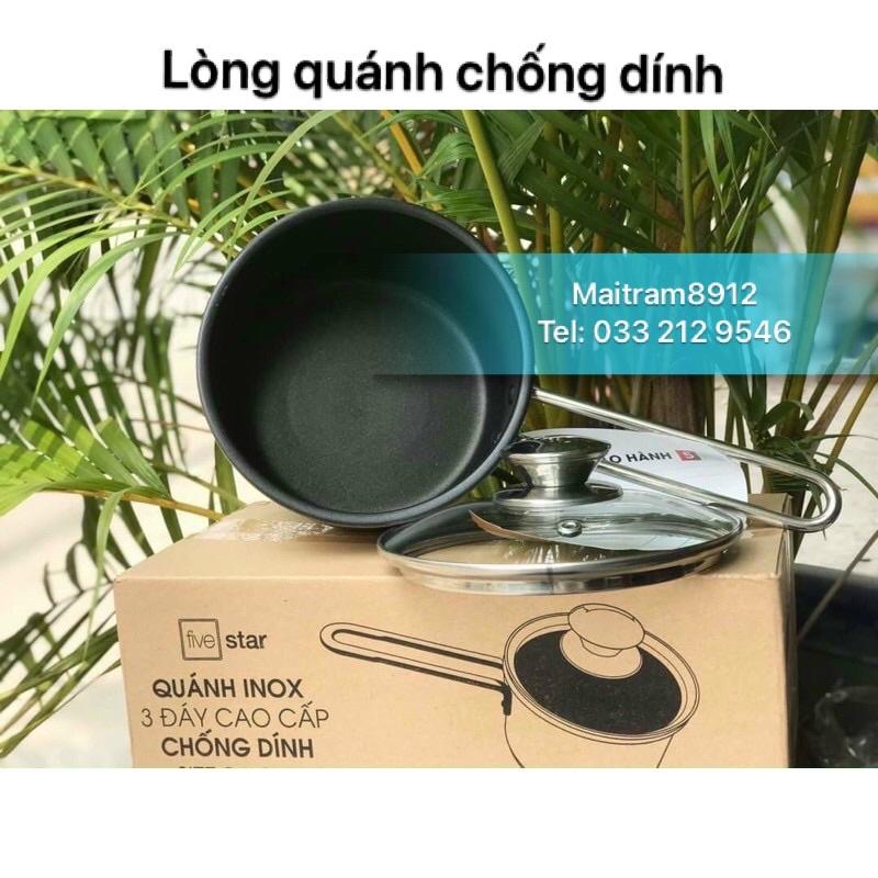 Nồi - Quánh Inox 3 Đáy Five Sta 12 cm/14 cm