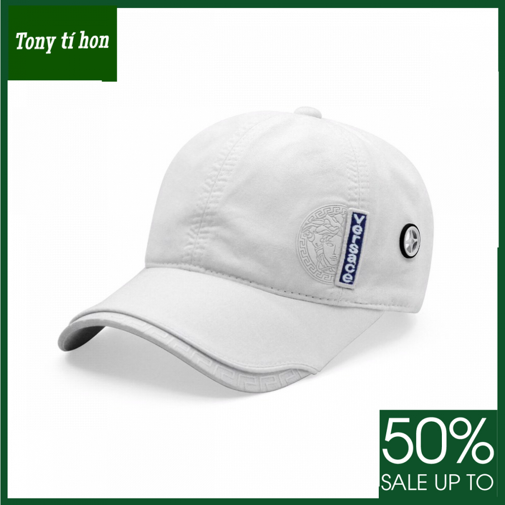 Tony tí hon - Mũ/nón kết lưỡi trai Ver.sace thời trang nam nữ cao cấp - màu trắng