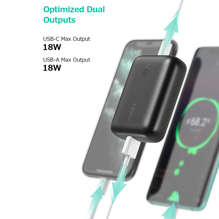 Hình ảnh Pin Sạc Dự Phòng Aukey PB-N83S 10.000mAh, Sạc Nhanh Power Delivery 18W và Quick Charge 3.0 18W - Hàng Chính Hãng