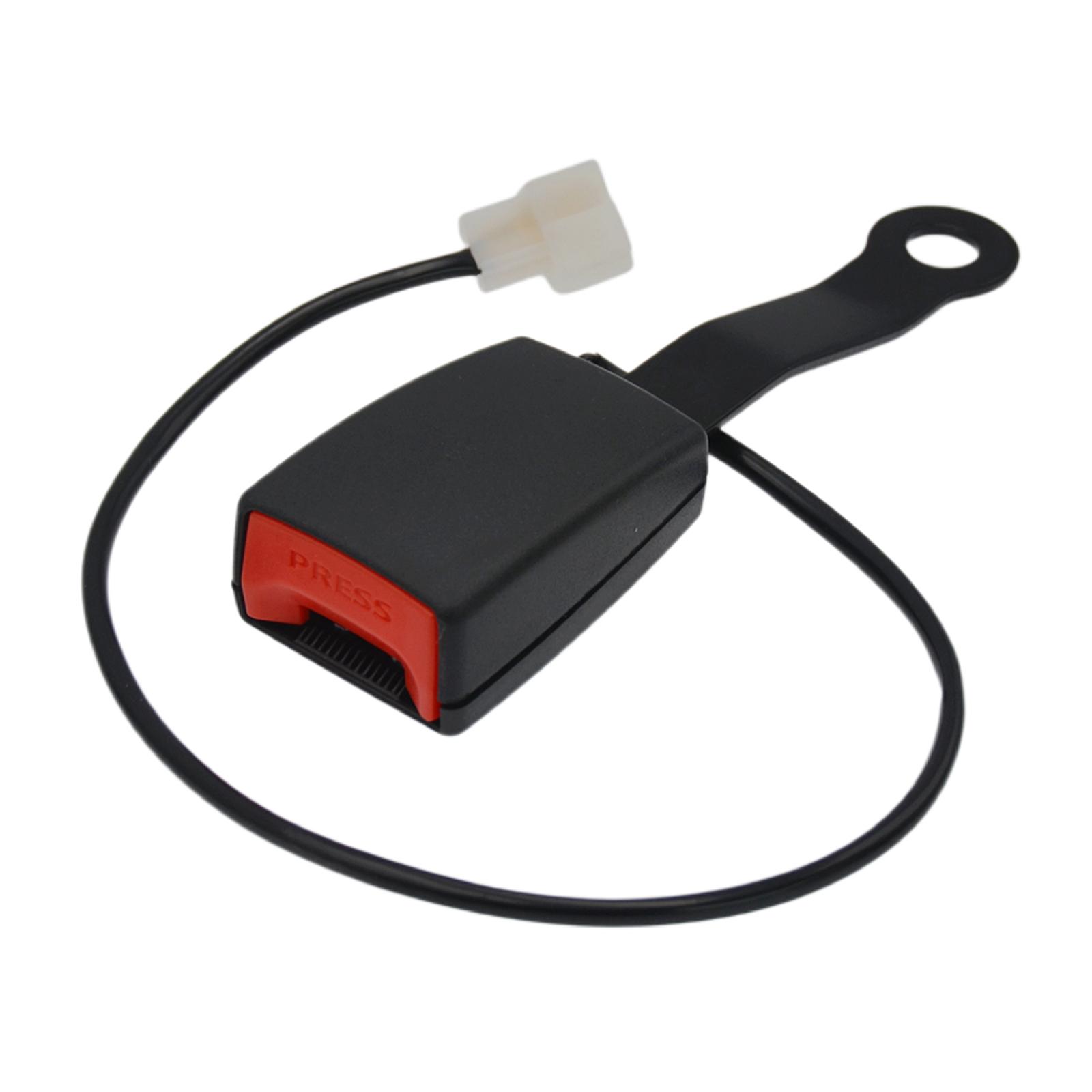Auto 22mm Car Front Seat Belt Buckle Socket Plug Connector w/ Warning Cable