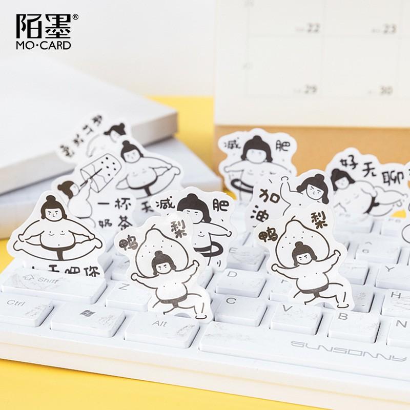 Hộp 45 Nhãn dán sticker Sumo trang trí sổ tay bullet journal M071