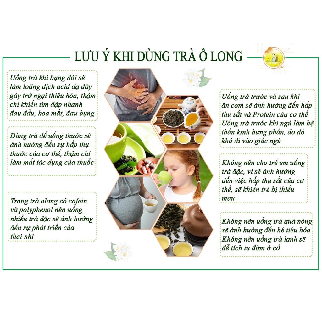 Trà ô long (o long, oolong, olong) Cát Lộc nguyên chất, vị đậm đà, là nguyên liệu làm trà sữa ngon – Gói 100g, 50g