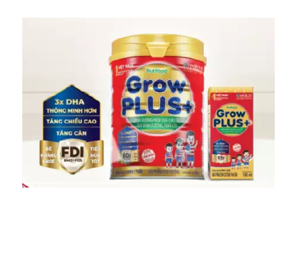 2 Hộp Nutifood GrowPLUS+ Đỏ 1500 Gr : sữa dành cho trẻ từ 1- 10 tuổi bị suy dinh dưỡng thấp còi