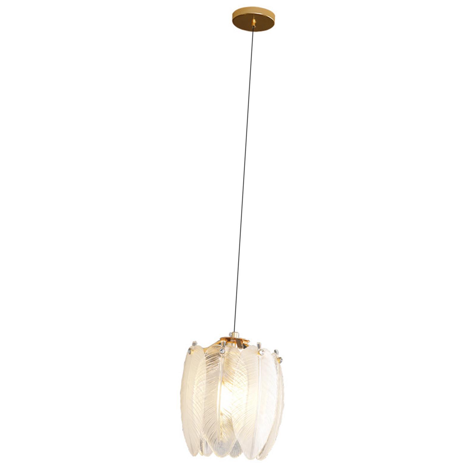 Feather Ceiling Light Fixture LED Pendant Lights Chandelier Decoration 3 Color Dimming Hanging Lamp for Club Hallway Office Loft Dining Room