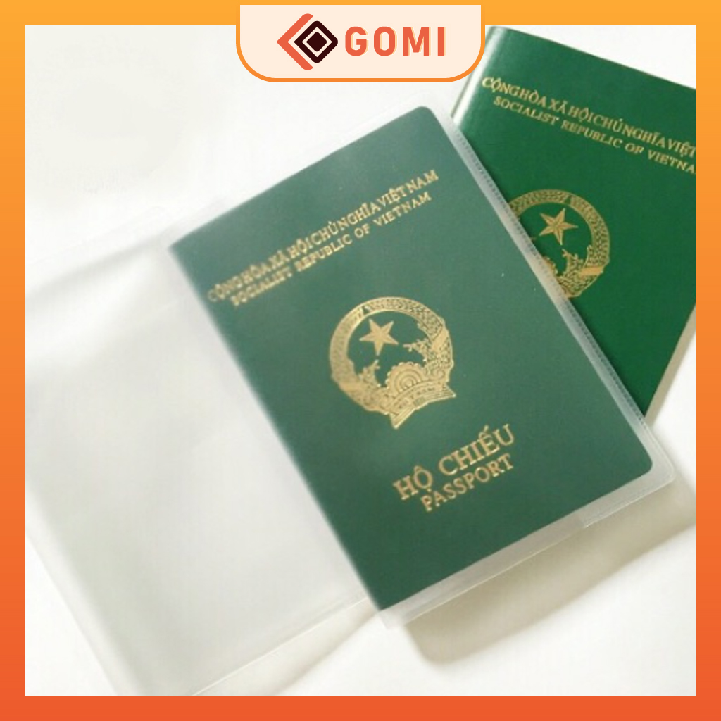 Vỏ Bọc Hộ Chiếu Bọc Passport Trong Suốt, Có Khe Kẹp Vé, Bỏ Thẻ ATM