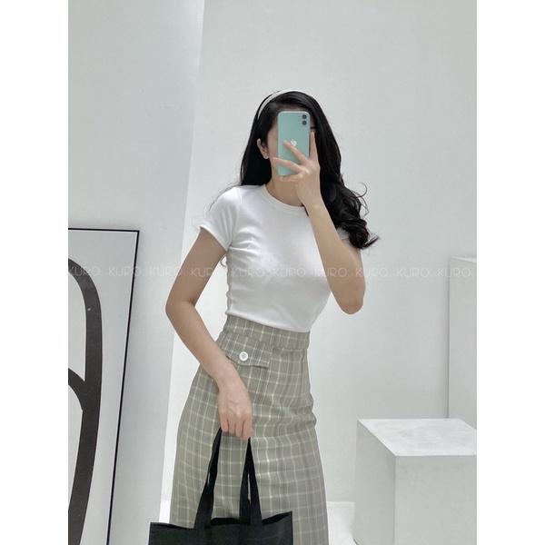 Chân váy midi xẻ hông 2 màu