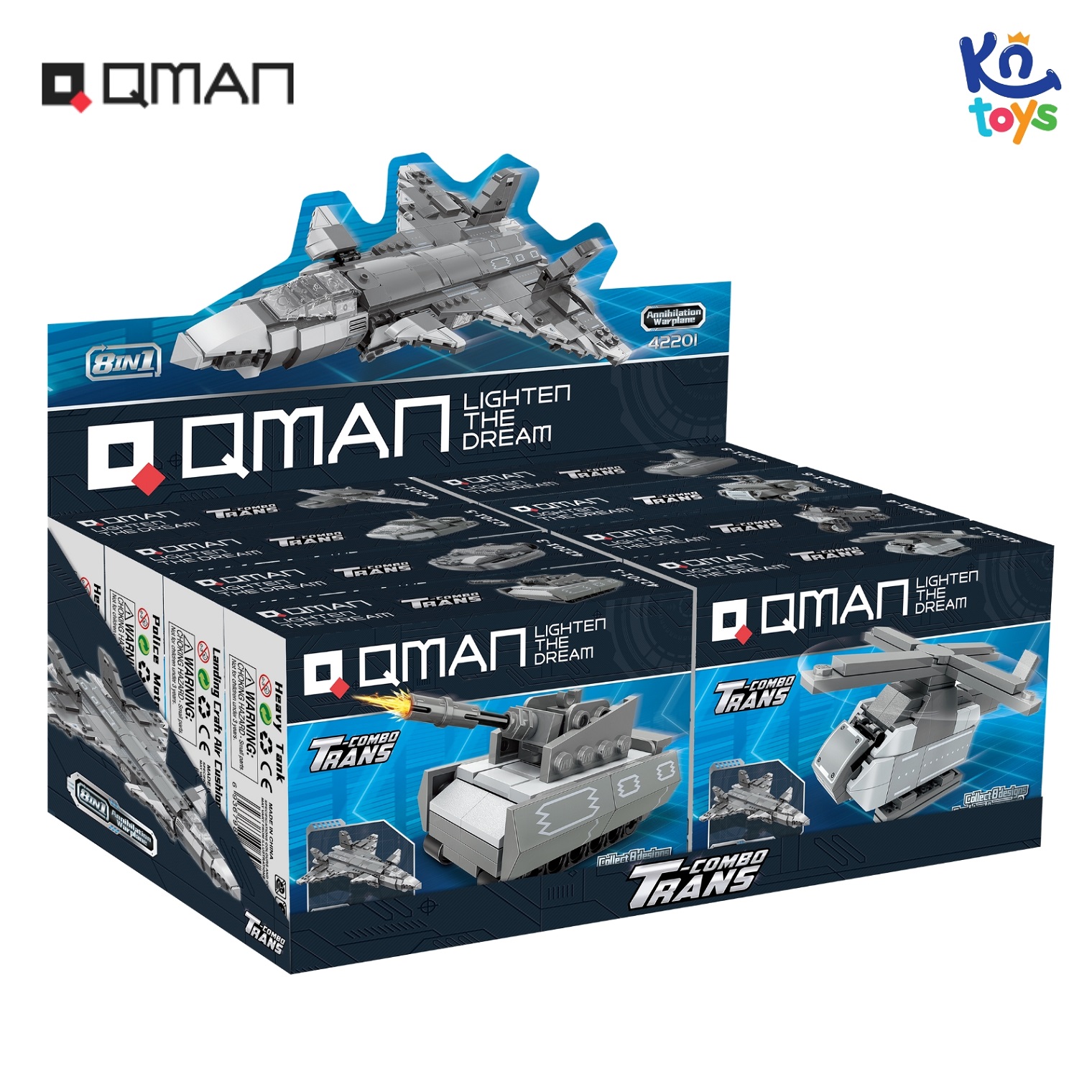 Đồ Chơi Xếp Hình, Lắp Ráp Qman 42201 - Máy Bay Chiến Đấu (523 mảnh ghép)