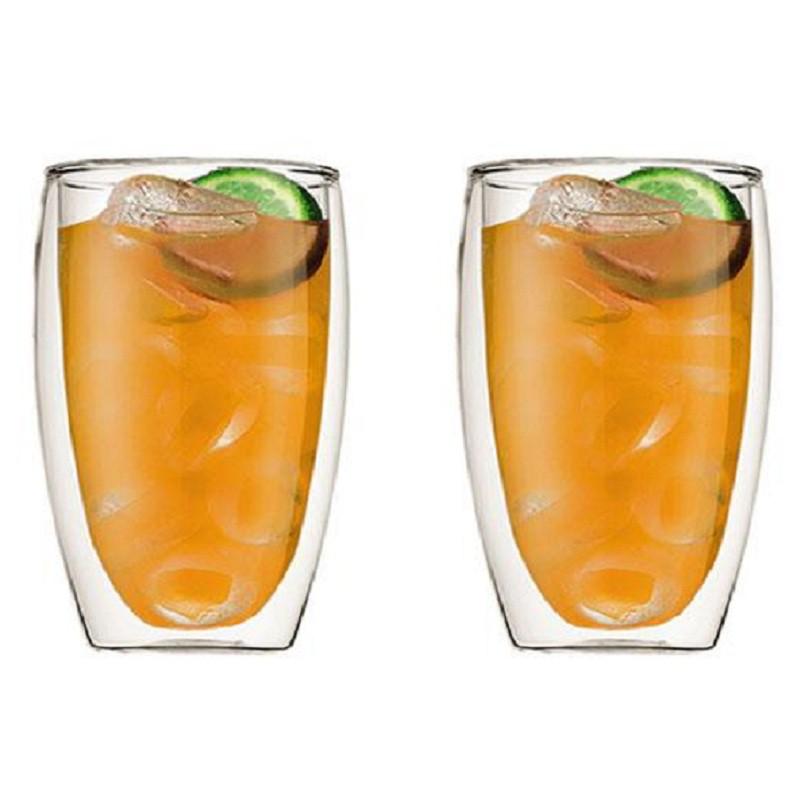 Bộ Cốc Thủy Tinh 2 Lớp Cách Nhiệt Bodum-Pavina, Set Ly Cốc Uống Trà, Nước Trái Cây, Trang Trí Bàn Tiệc, 350ml, Nhập Đức