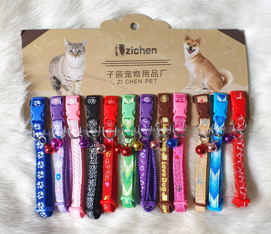 VÒNG CỔ CHO CHÓ MÈO ZICHEN NHIỀU HOẠ TIẾT BẢN 0.8cm-1.0cm-1.5cm - GIAO NGẪU NHIÊN