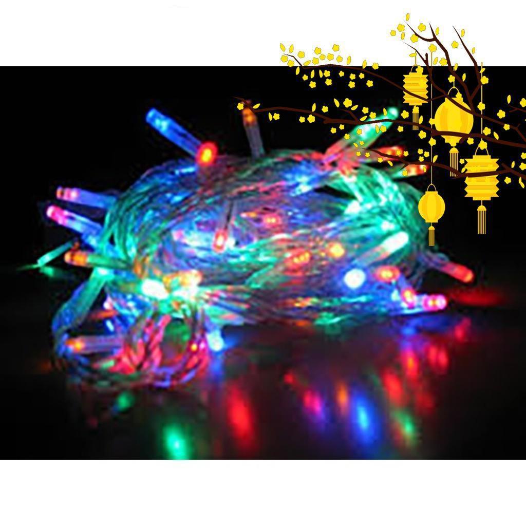 Dây Đèn Trang Trí Chóp 7 Màu Dây Dài 5m