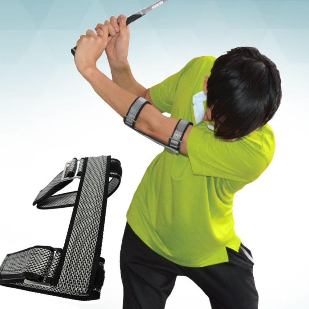 Golf Arm Elbow Brace Band Swing Training Posture Practice Corrector Aids