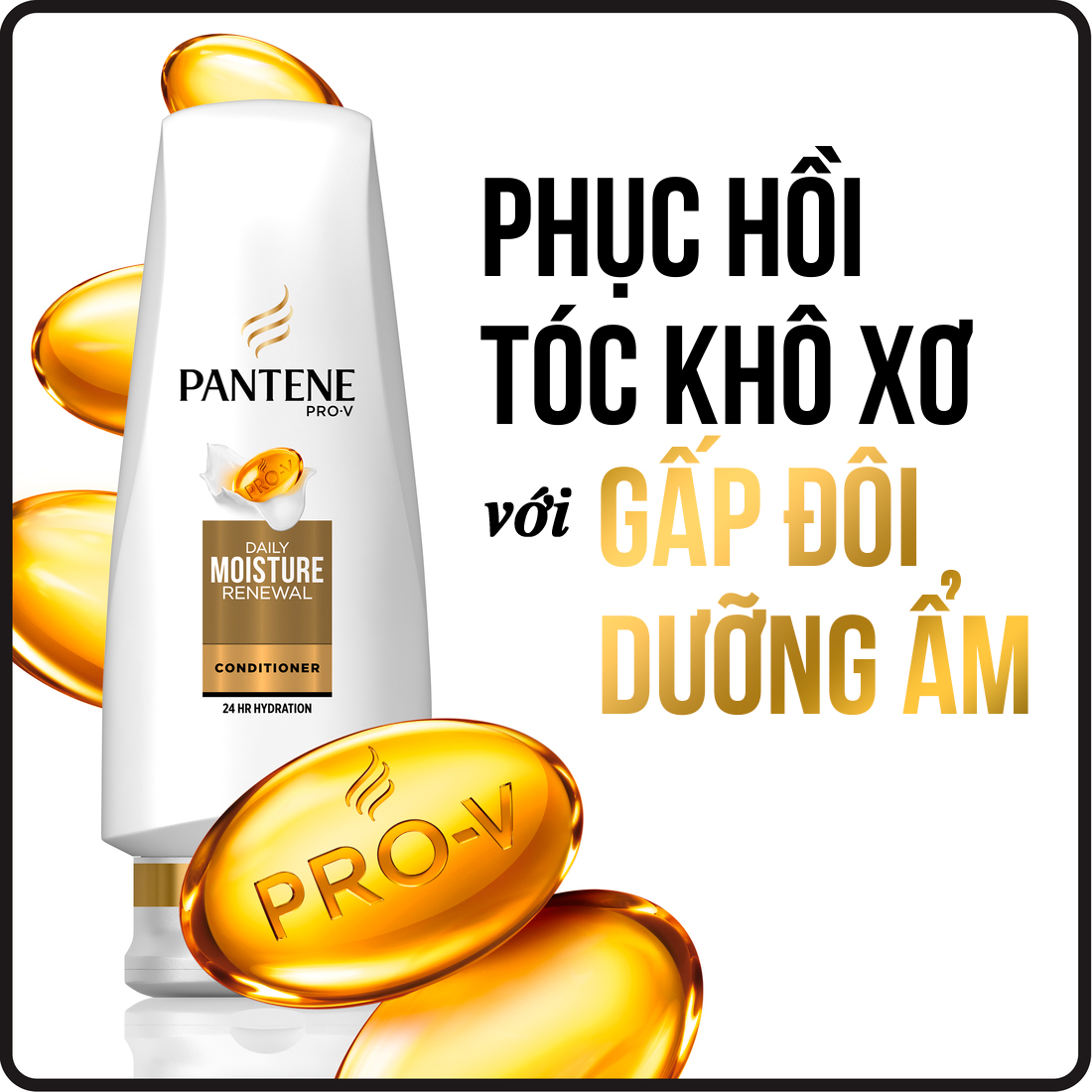 Dầu Xả Pantene Moisture Renewal dưỡng ẩm tóc 308ml - USA