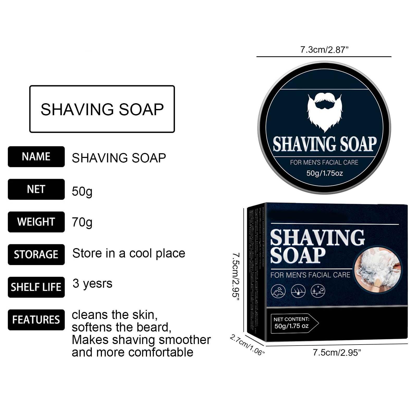 2X Men's Shaving Soap Cream Gentle in Aluminum Boxed Provides Smooth Shave