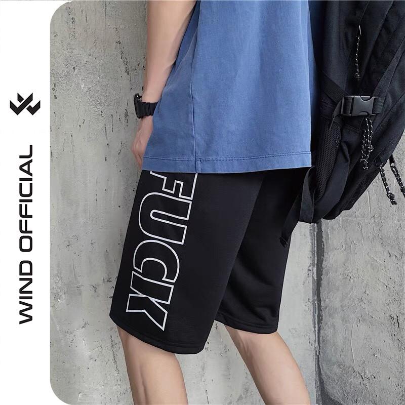 Quần short ngố WIND unisex form rộng Fick đùi lửng nam nữ phong cách ulzzang