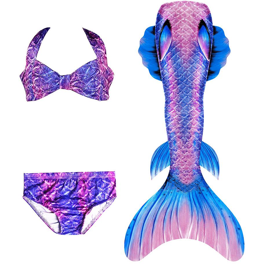 Bơi Nàng Tiên Cá Đuôi Cosplay Bơi Trẻ Em Giả Tưởng Đi Biển Nhiều Màu Bikini Bộ Áo Tắm Dành Cho Trẻ Em Swimmable Trang Phục
