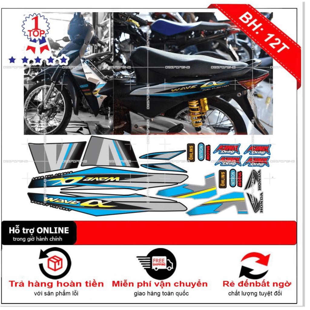 Tem rời dành cho wave a 2016 xanh đen