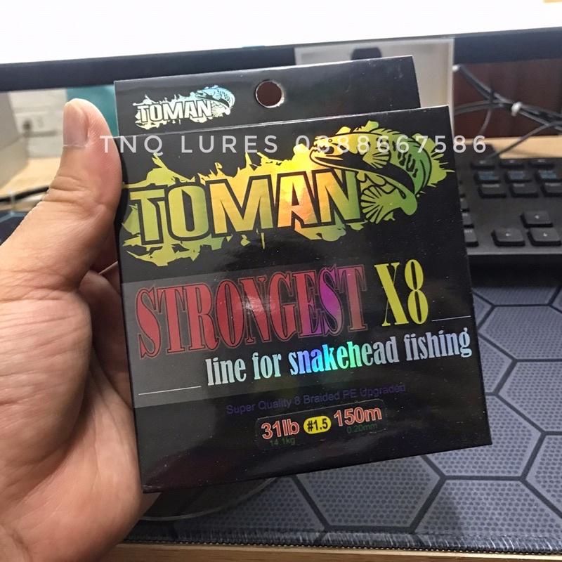 Dây Pe, dù câu lure Toman Strongert X8 đủ số TNQ LURES TOÁN NHÀ QUÊ