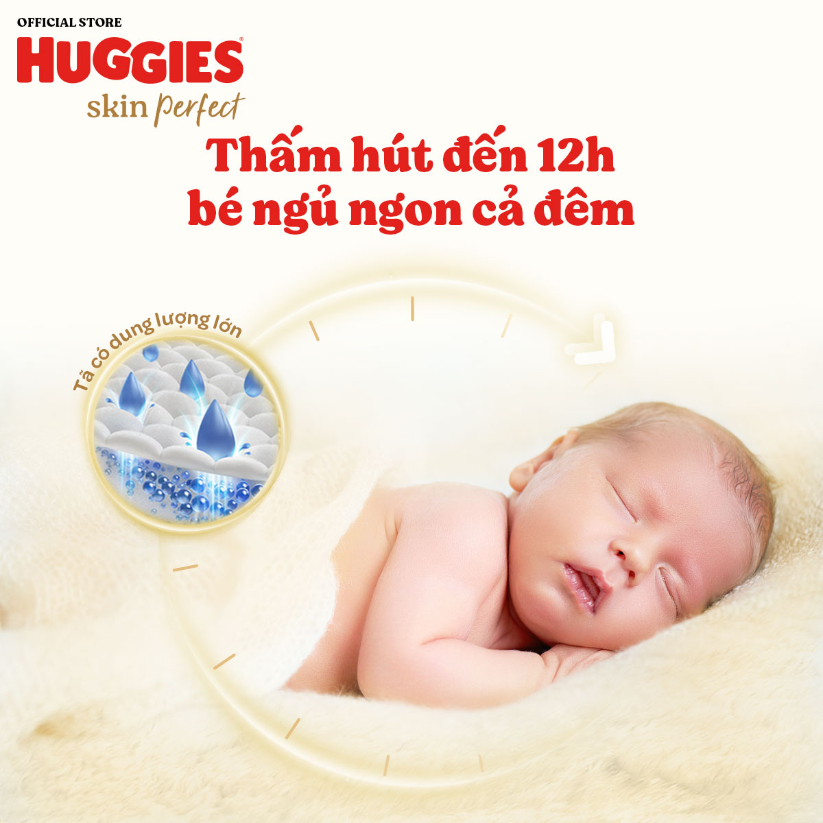 Tã/ Bỉm Quần Huggies Skin Perfect M/L/XL/XXL Super Jumbo Với 2 Vùng Thấm Giảm Kích Ứng Da