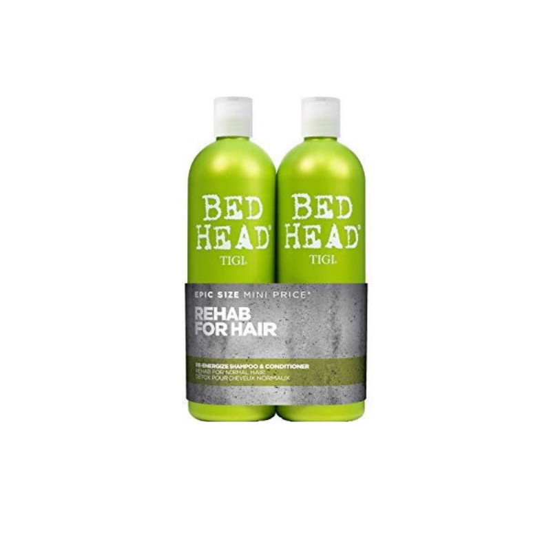 Cặp dầu gội xả phục hồi tóc hư tổn Tigi Bed Head Rehab Twin 2x750ml (Bill Anh) - Xanh mạ level 1