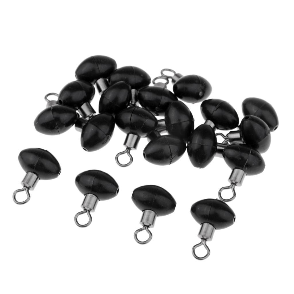 Fishing Rolling  Swivel  Olive Shape Bead Fishing Hook Connector