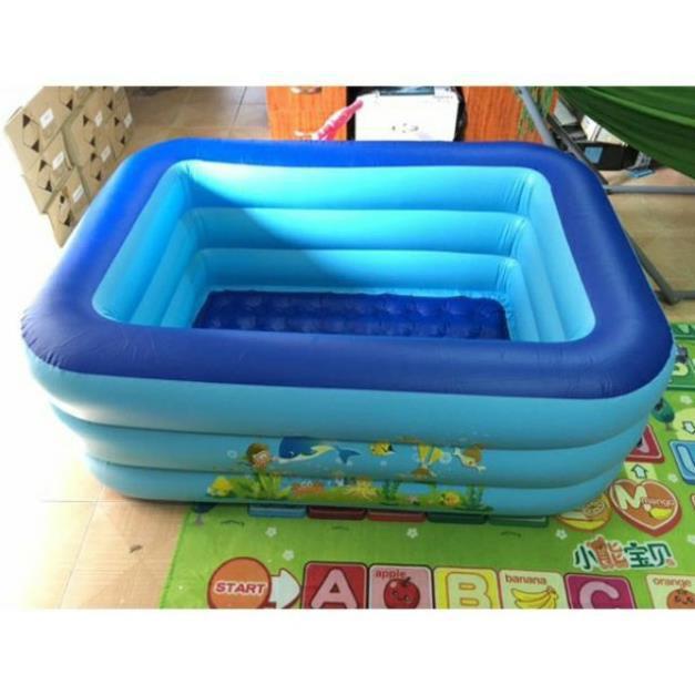 Bể Bơi Phao Kích Thước 2M1 ( 210x135xCao55Cm ) 3 Tầng Cho Bé, Hàng Loại 1 Có Đáy Chống Trượt, An Toàn Khi Sử Dụng