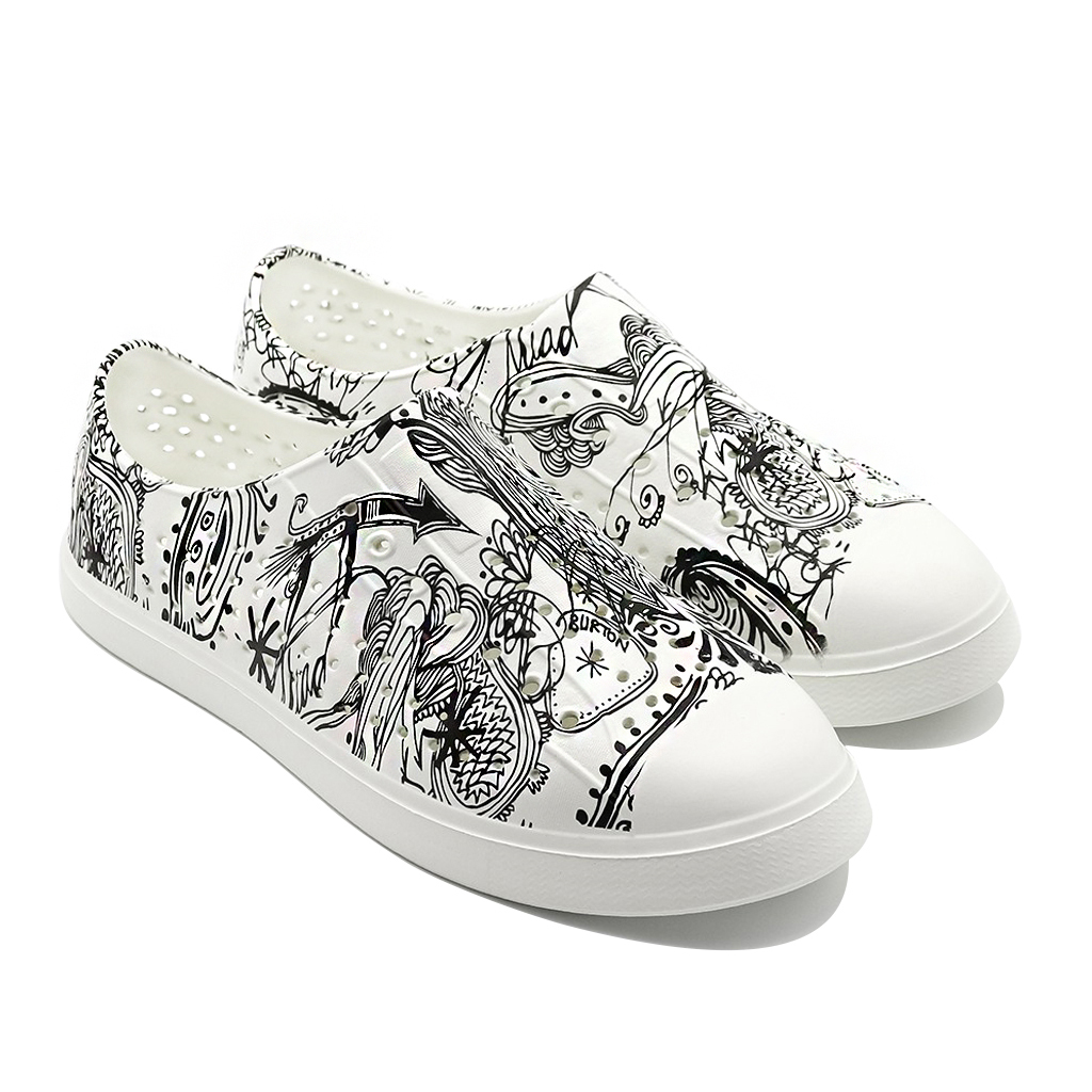 Giày Nhựa Nữ Dáng Sneaker Đi Mưa Đi Biển Dạo Phố - chất liệu nhựa Phylon cao cấp, siêu nhẹ, mềm, êm chân, không thấm nước BWBSr7