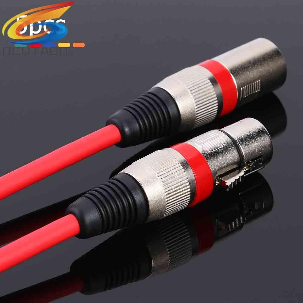 Set 5 Dây Cáp Âm Thanh 3Pin XLR Mạ Bạc