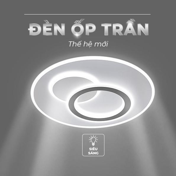 Đèn ốp trần thông minh loại đèn trần phòng khách, phòng ngủ, đèn led trang trí đổi màu với 3 chế độ có điều khiển từ xa