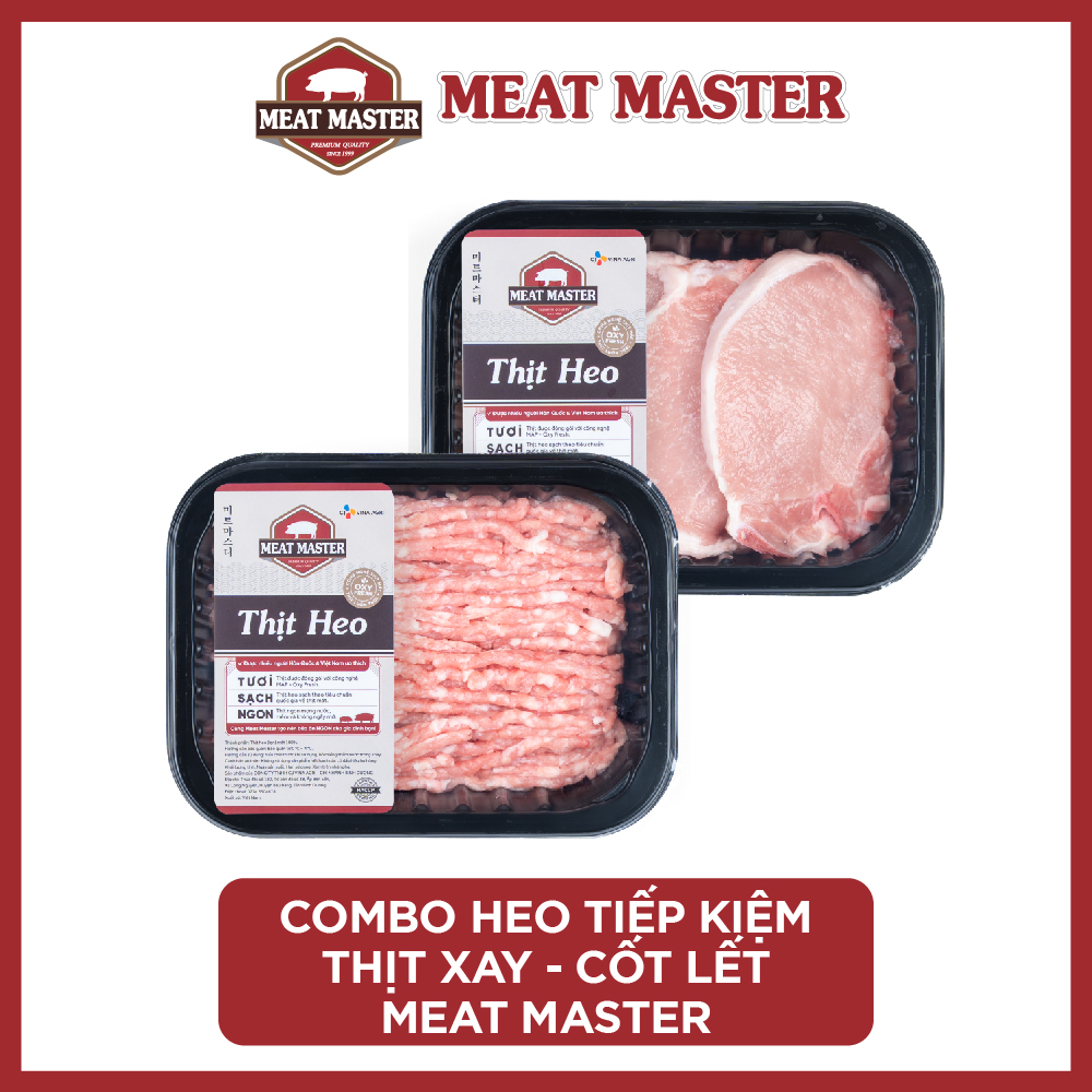 Combo Heo tiết kiệm Thịt xay -  Cốt lết Meat Master (400 G) - Giao nhanh