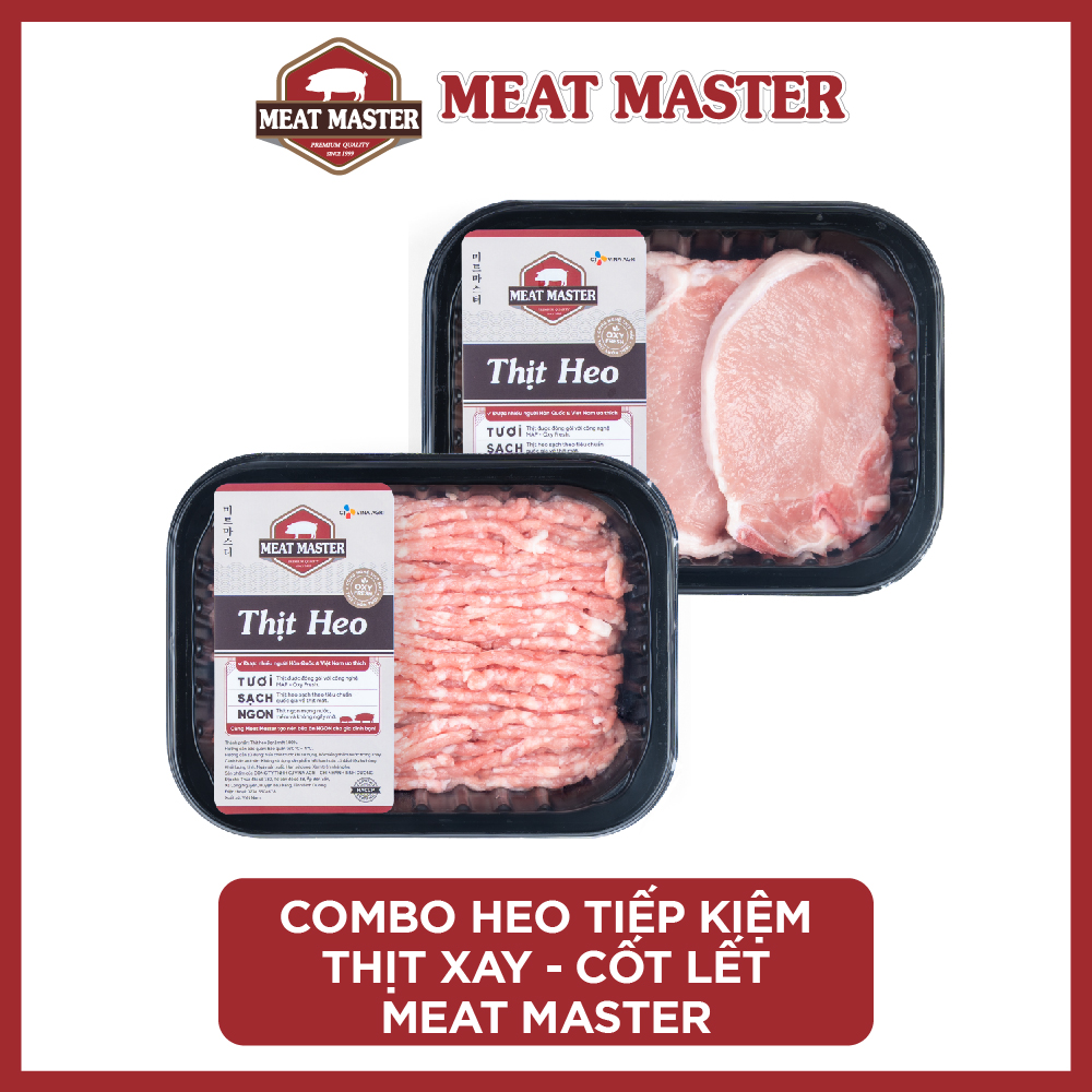 Combo Heo tiết kiệm Thịt xay - Cốt lết Meat Master - Giao nhanh