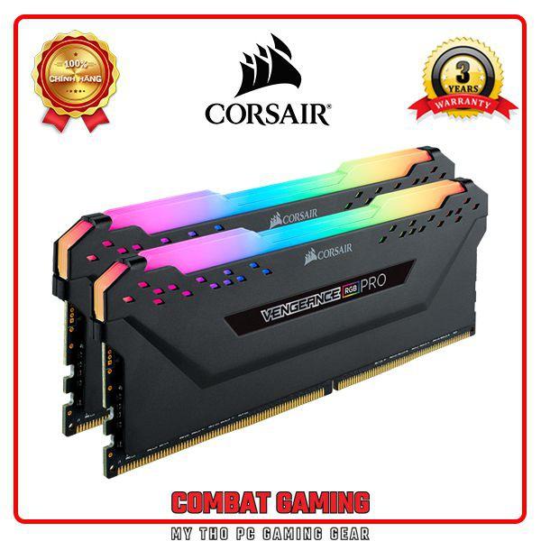 RAM CORSAIR VENGEANCE PRO RGB DDR4 16GB BUS 3200MHz (2x8GB) (Black - White)- Hàng Chính Hãng