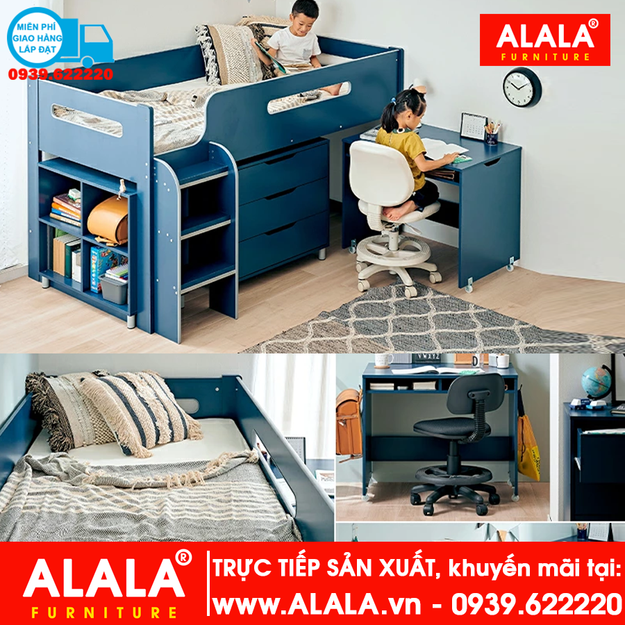 Giường tầng cho Bé ALALA138 đa năng