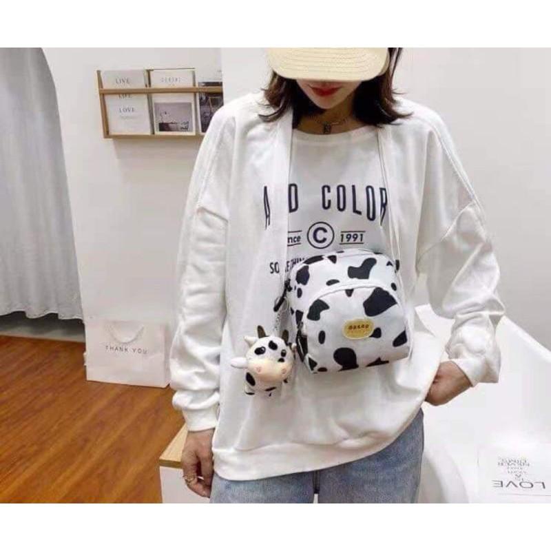 Túi đeo chéo bò sữa + balo
