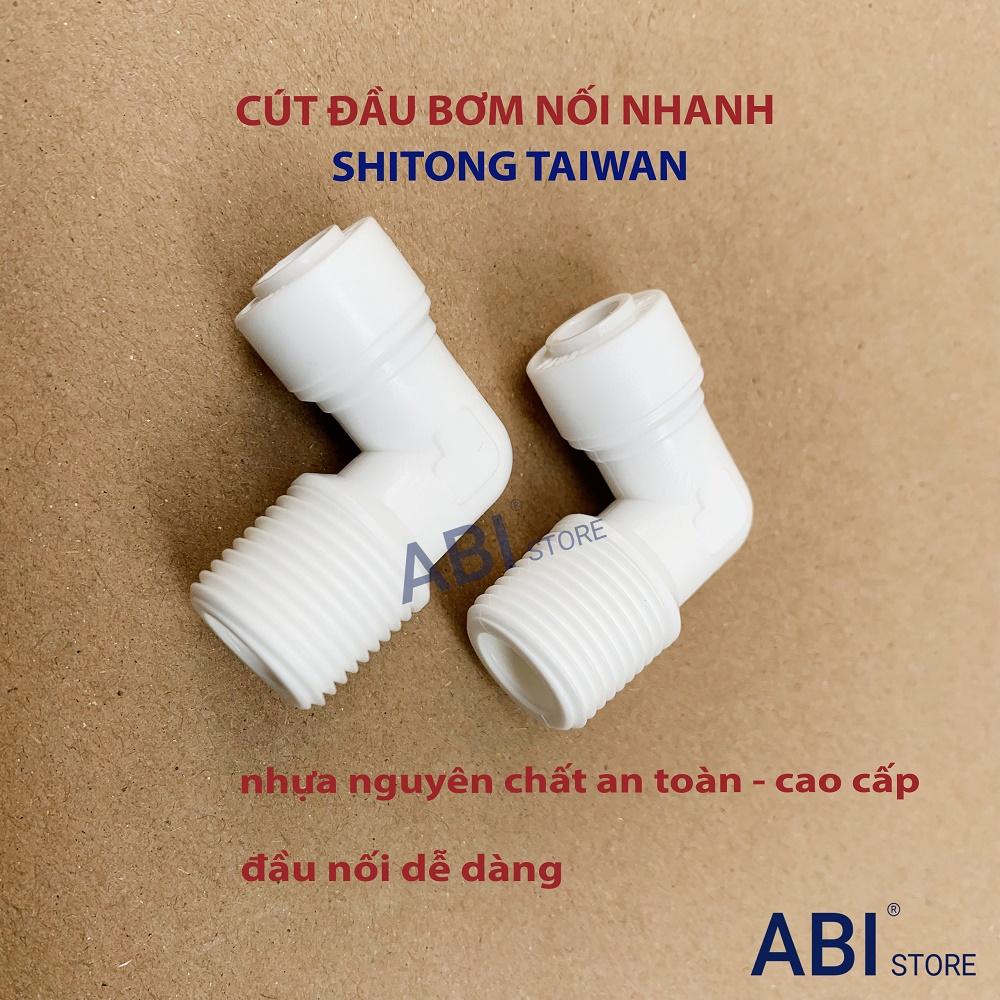 Cút đầu bơm nối nhanh Shitong Taiwan nhựa nguyên chất cao cấp ren 17 nối dây 6