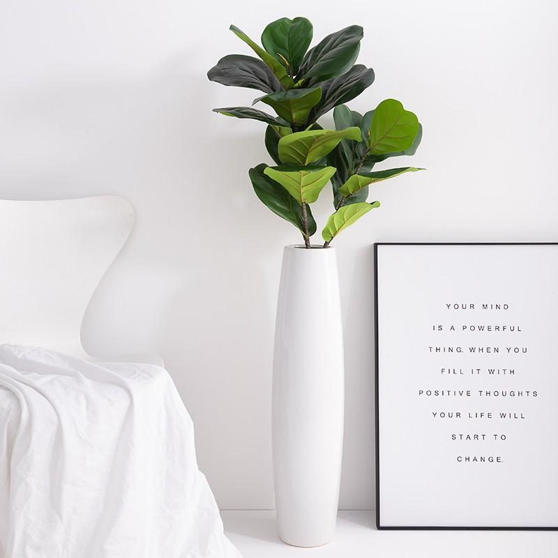 Cây giả, cành lá bàng Singapore giả trang trí nhà cửa sang trọng cao 57cm